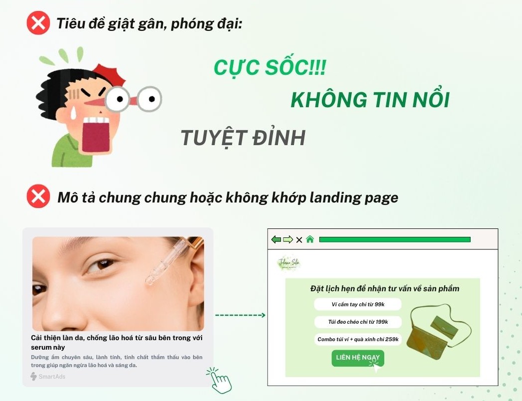 Các trường hợp không đạt chuẩn khiến quảng cáo bị từ chối