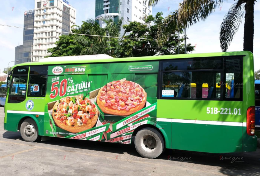 OOH bus advertising example for F&B brands