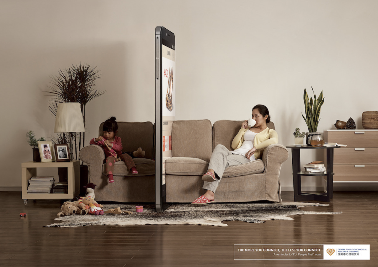 Centre for Psychological Research questions the paradox of connection in the digital age. (Source: Digital Synopsis)