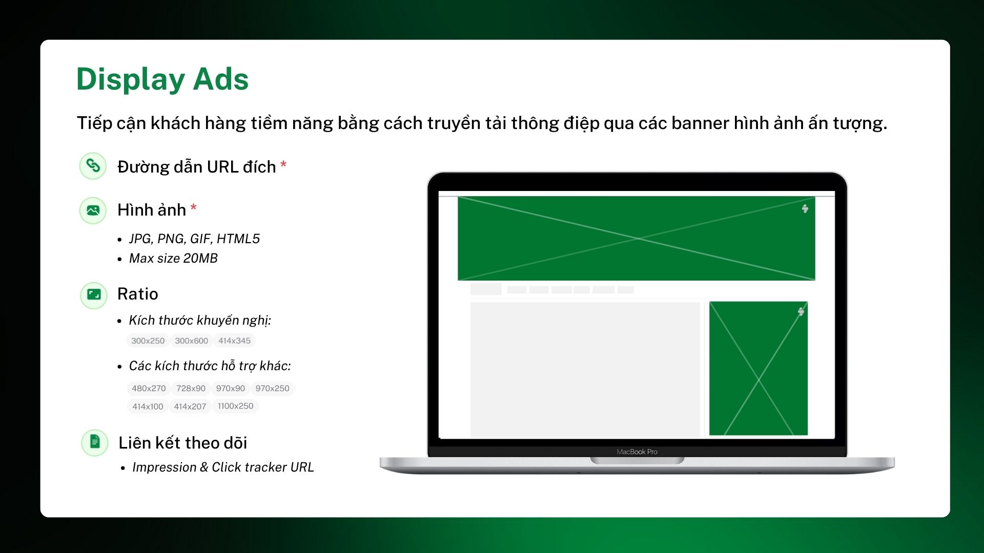 Overview of display advertising on SmartAds