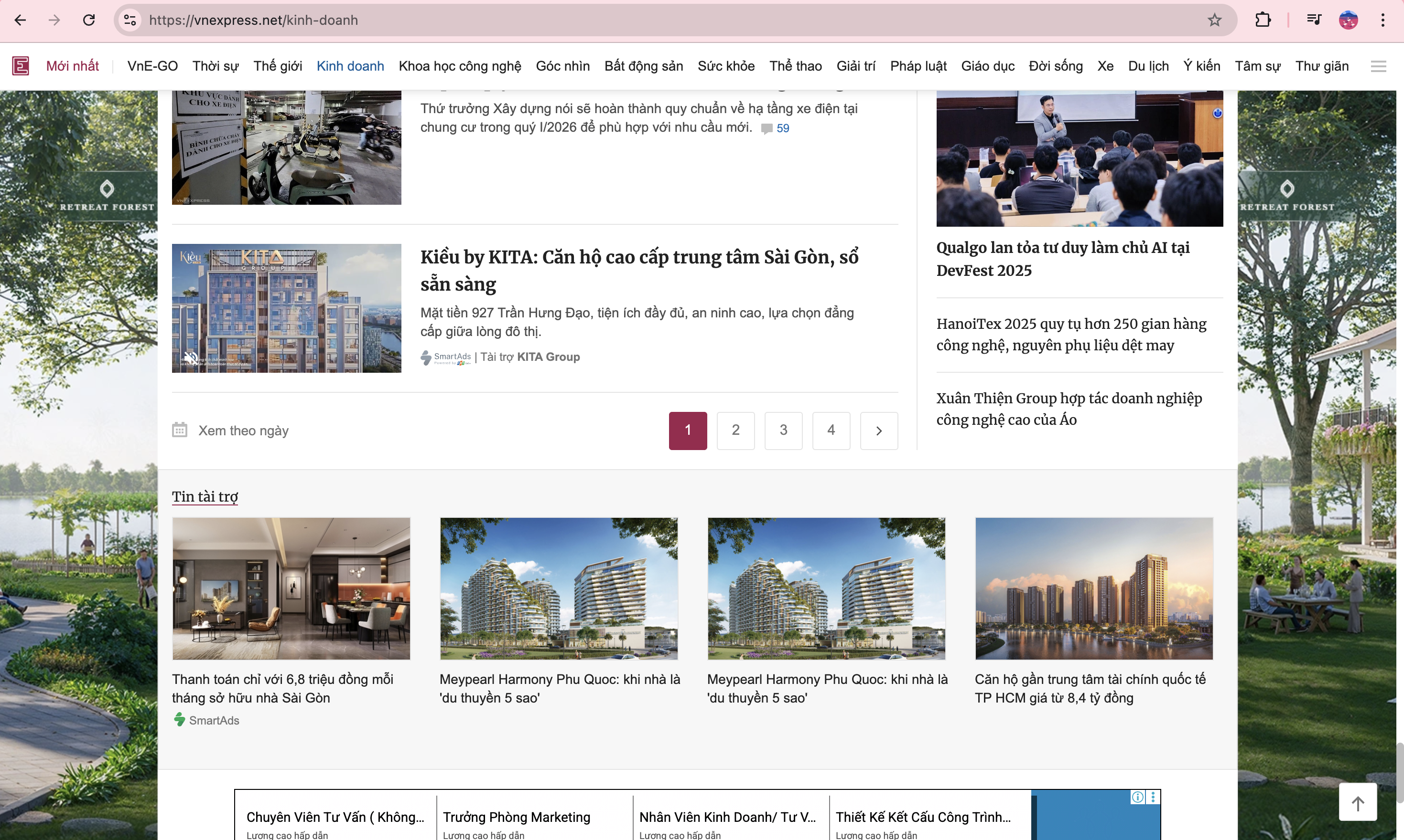 Sample illustration of Native Article Ads and Performance Video Ads on VnExpress