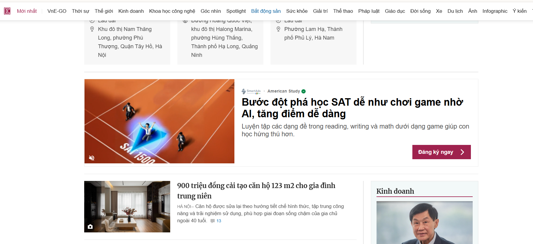 Demo minh họa định dạng Performance Video của SmartAds ở vị trí Breakpage trên VnExpress