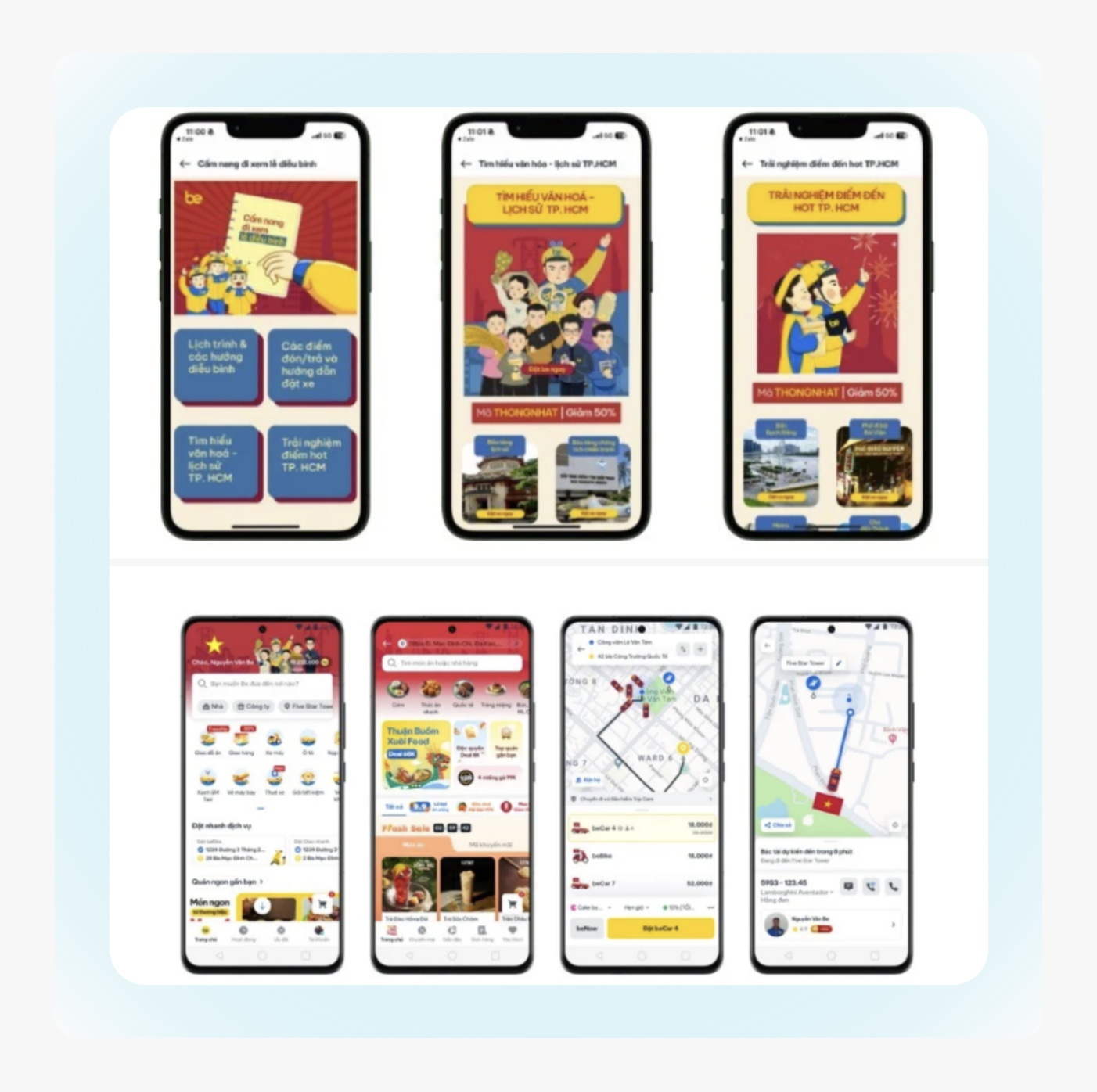 BE cập nhật giao diện ứng dụng mừng đại lễ 30/4 - 1/5. Nguồn: Brandsvietnam