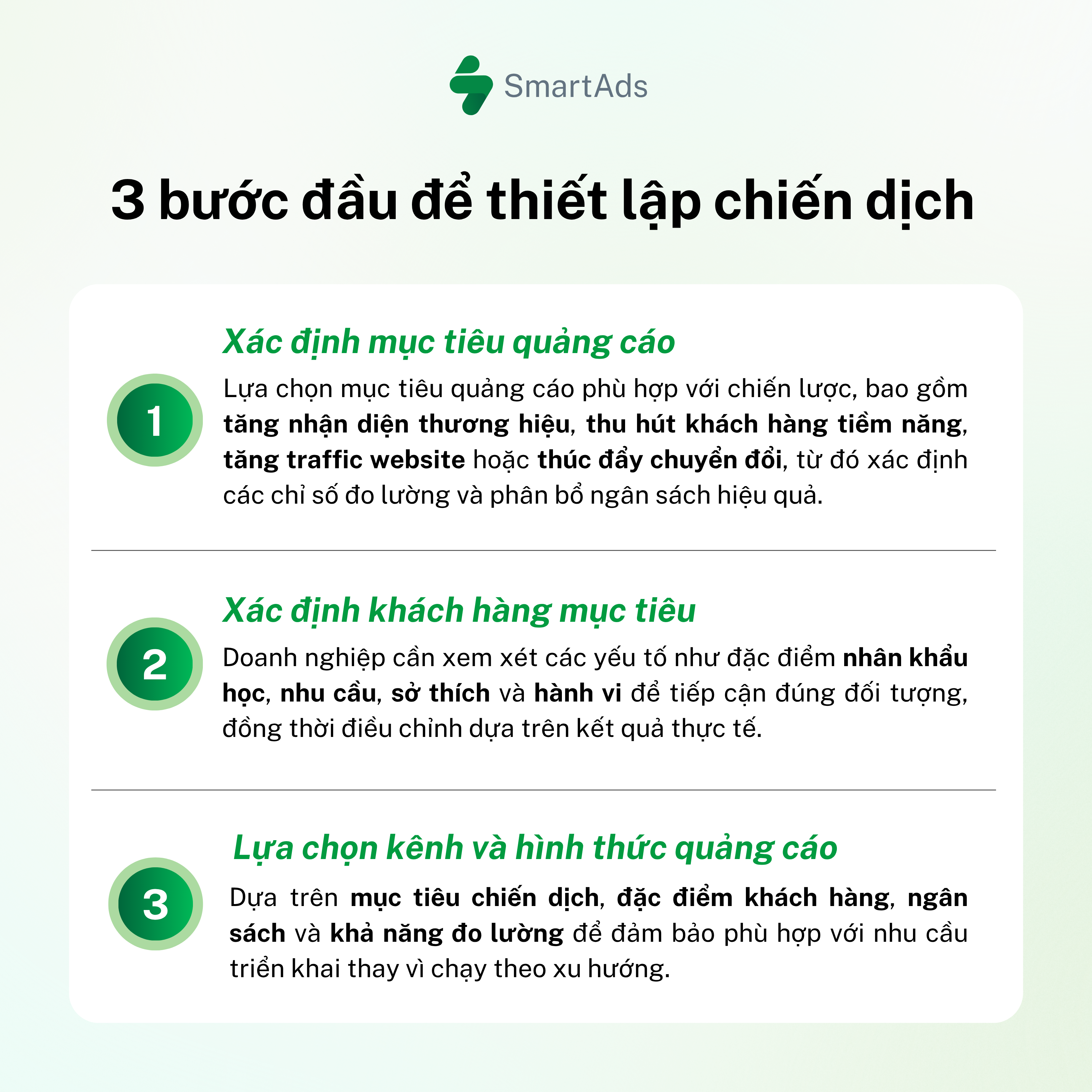 Steps to set up an advertising campaign